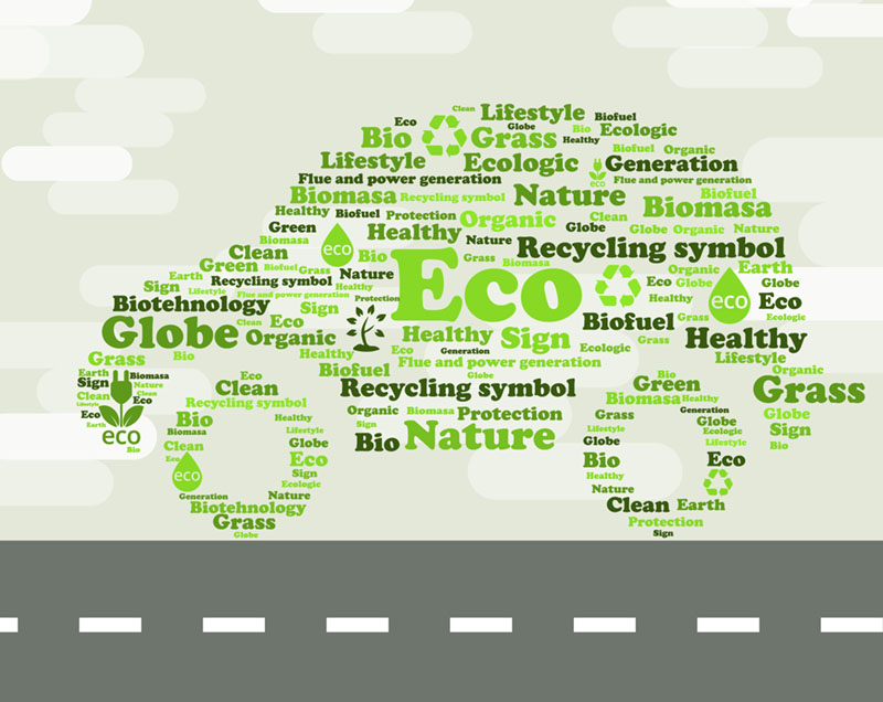 Grafica di automobile eco-friendly